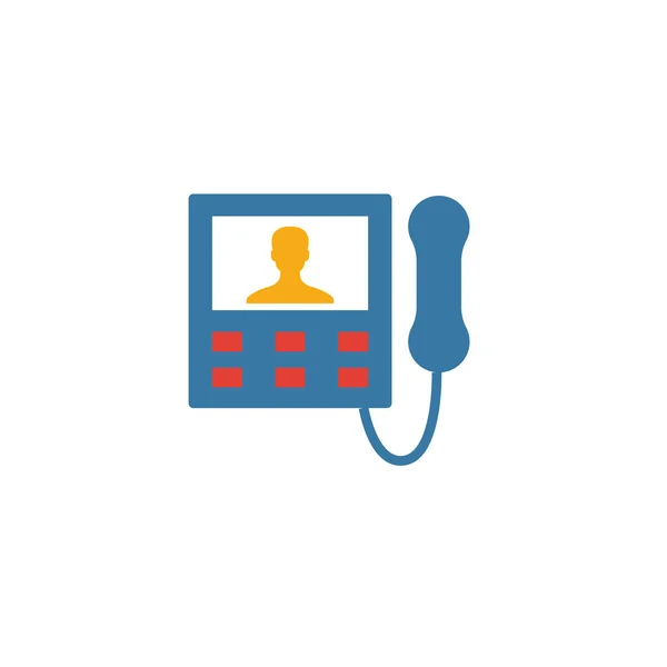 Icono de Intercom. Simple elemento plano de la colección doméstica. icono creativo de intercom para plantillas, software y aplicaciones. — Archivo Imágenes Vectoriales