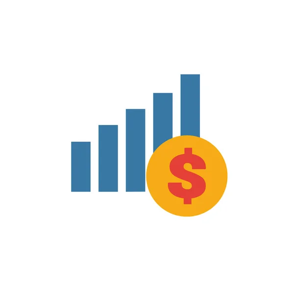 Ícone da receita. Elemento plano simples da coleção de crowdfunding. Ícone de receita criativa para modelos, software e aplicativos —  Vetores de Stock