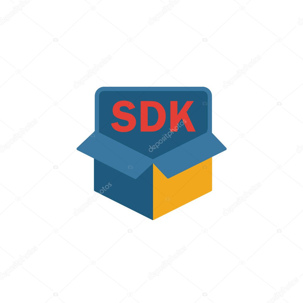 Software Development Kit icon. Simple flat element from customer service collection. Creative software development kit icon for templates, software and apps.