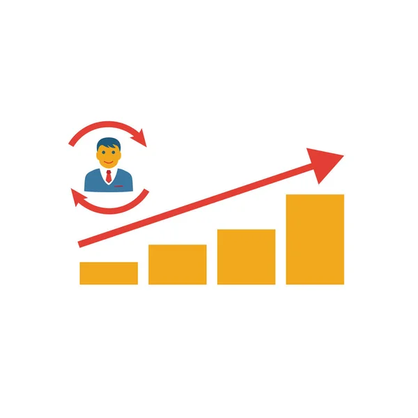 Icône Taux de conversion plomb. Élément plat simple de la collection crm. icône de taux de conversion de plomb créatif pour les modèles, logiciels et applications — Image vectorielle