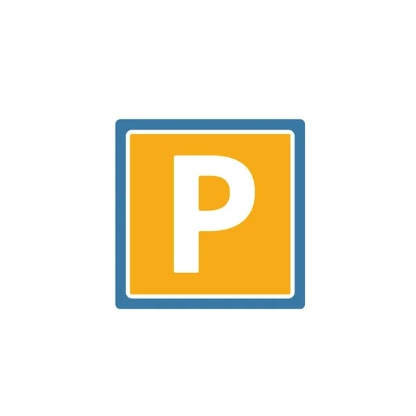Ikona parkování. Plochý kreativní prvek ze sbírky letištních ikon. Barevná ikona parkování pro šablony, web design a software — Stockový vektor