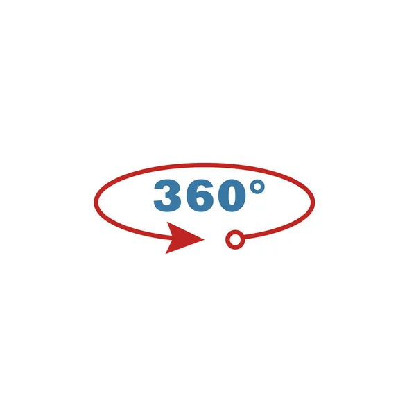 360 View pictogram. Vlak creatief element uit de iconencollectie van visuele apparaten. Gekleurde 360 view icoon voor sjablonen, web design en software — Stockvector