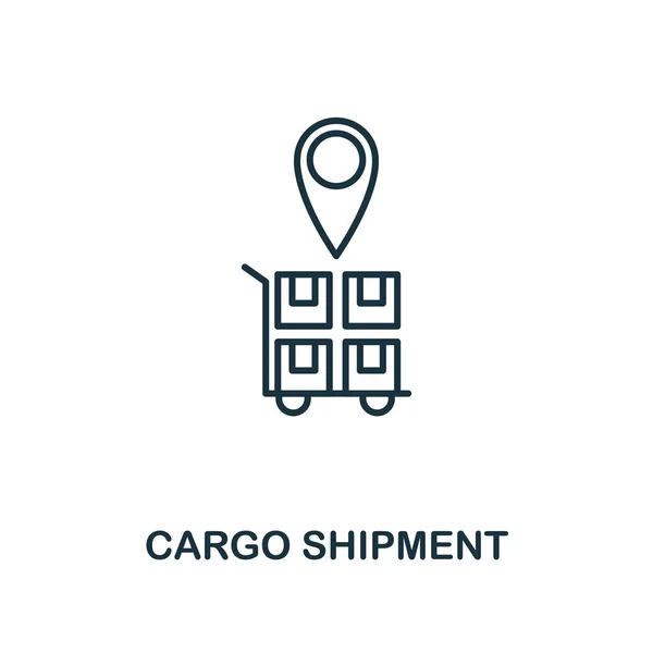 Cargo Shipment line icono. Estilo de diseño inspirado en la colección de iconos de entrega logística. Un icono sencillo de envío de carga para infografías y plantillas. — Archivo Imágenes Vectoriales