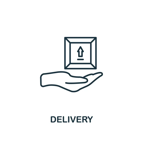 Lieferleitungssymbol. Dünner Design-Stil aus der Sammlung von Logistik-Liefersymbolen. Einfaches Liefersymbol für Infografiken und Vorlagen — Stockvektor