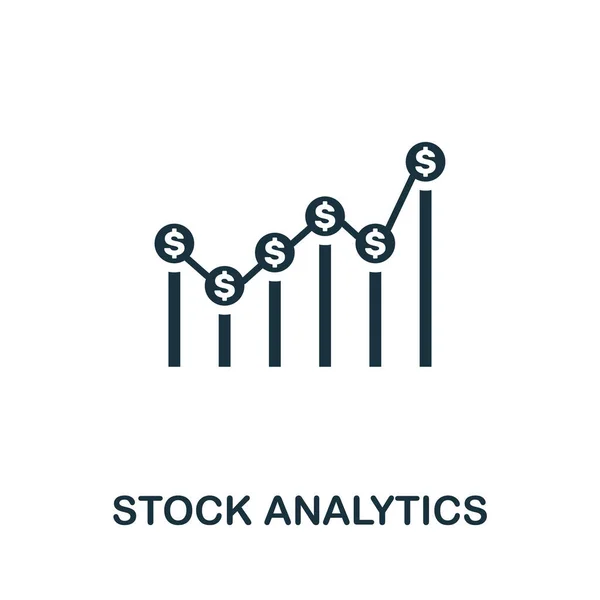 股票分析图标。创意元素的设计来自股票市场图标的收集.用于网页设计、应用程序、软件、印刷品使用的Pixel完美股票分析图标 — 图库照片