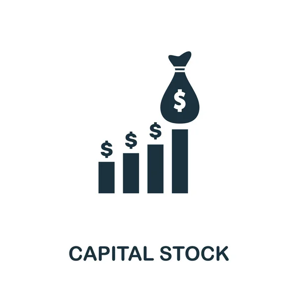 Icona Capital Stock. Elemento creativo di design dalla collezione di icone del mercato azionario. Pixel perfetto Capital Stock icona per il web design, applicazioni, software, utilizzo di stampa — Foto Stock