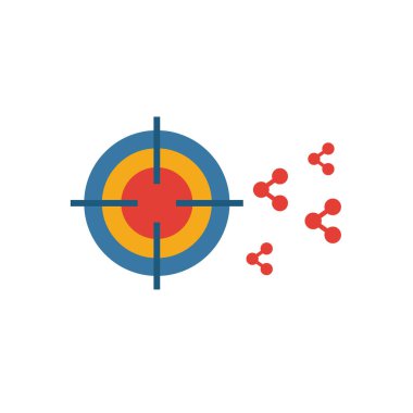 Reklam hedef simgesi. smm simgeleri koleksiyonundan basit bir öge. Yaratıcı Ad Hedef Simgesi ui, ux, uygulamalar, yazılım ve bilgi grafikleri