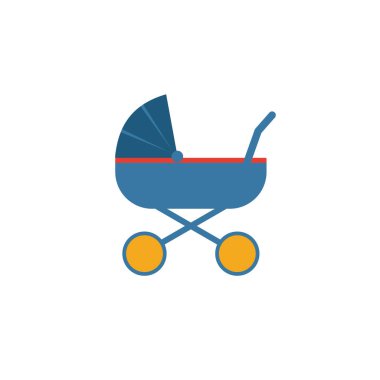 Bebek arabası ikonu. Bebek eşyaları ikon koleksiyonundan basit bir element. Yaratıcı Stroller simgesi ui, ux, apps, yazılım ve bilgi grafikleri