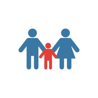 Aile ikonu. Bebek eşyaları ikon koleksiyonundan basit bir element. Yaratıcı Aile simgesi ui, ux, app, yazılım ve bilgi grafikleri