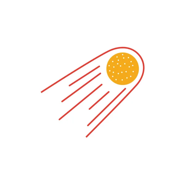Icono del cometa. Elemento simple de la colección de iconos de espacio. Icono del cometa creativo ui, ux, aplicaciones, software e infografías — Vector de stock