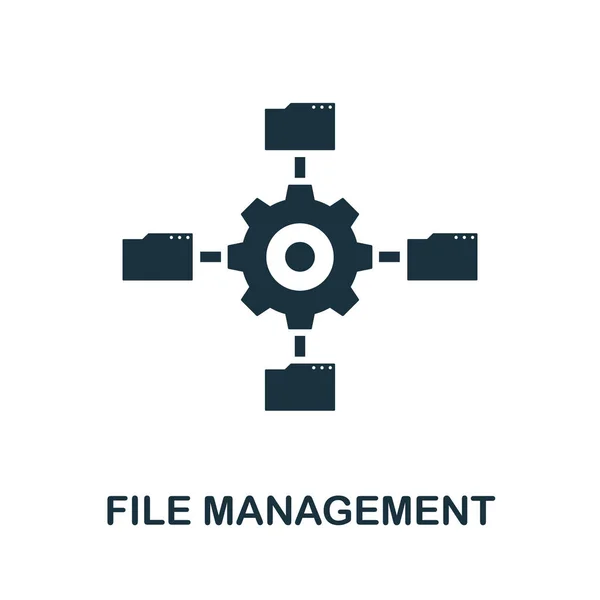 Dateiverwaltung. Einfaches Element aus der Sammlung von Daten. Gefülltes Dateiverwaltungssymbol für Vorlagen, Infografiken und mehr — Stockvektor