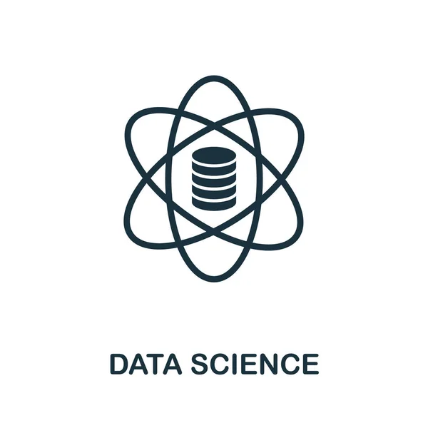 Data Science icoon. Eenvoudig element uit het verzamelen van data organisatie. Gevulde data science icoon voor sjablonen, infographics en meer — Stockvector