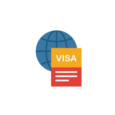 Visa simgesi. Turizm simgeleri koleksiyonundan basit bir element. Yaratıcı Visa simgesi ui, ux, apps, yazılım ve bilgi grafikleri