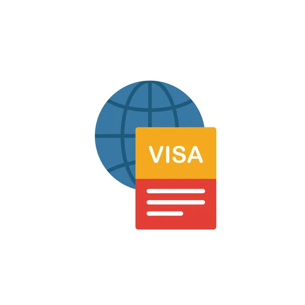Візова ікона. Простий елемент з колекції ікон туризму. Creative Visa icon ui, ux, apps, software and infographics — стоковий вектор