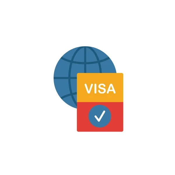 Vízum ikon. Egyszerű elem az ikongyűjteményből. Creative Visa ikon ui, ux, alkalmazások, szoftver és infografikák — Stock Vector