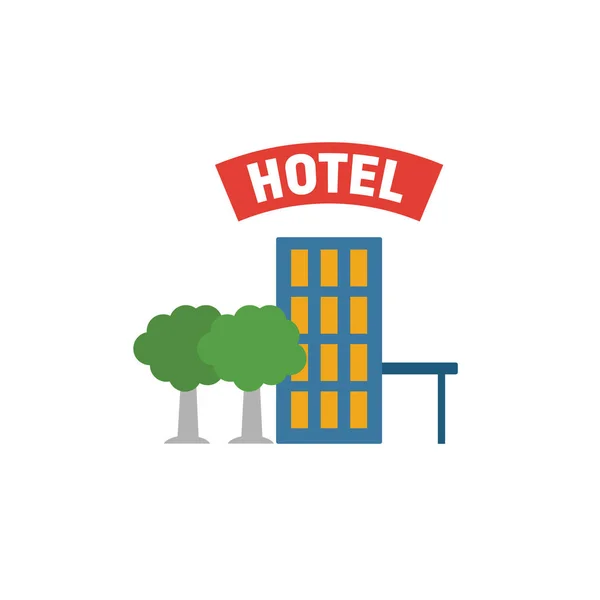 Icono del hotel. Elemento simple de la colección de iconos del turismo. Creative Hotel icono ui, ux, aplicaciones, software e infografías — Vector de stock
