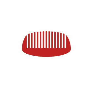 Sakal Tarağı simgesi. Berber dükkanının ikon koleksiyonundan düz yaratıcı unsur. Şablon, web tasarımı ve yazılım için renkli sakal tarama simgesi.