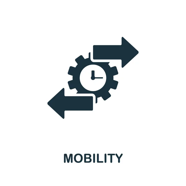 Ikona Mobilności Prosty Element Zbiórki Zakłóceń Biznesie Wypełniona Ikona Mobilności — Wektor stockowy