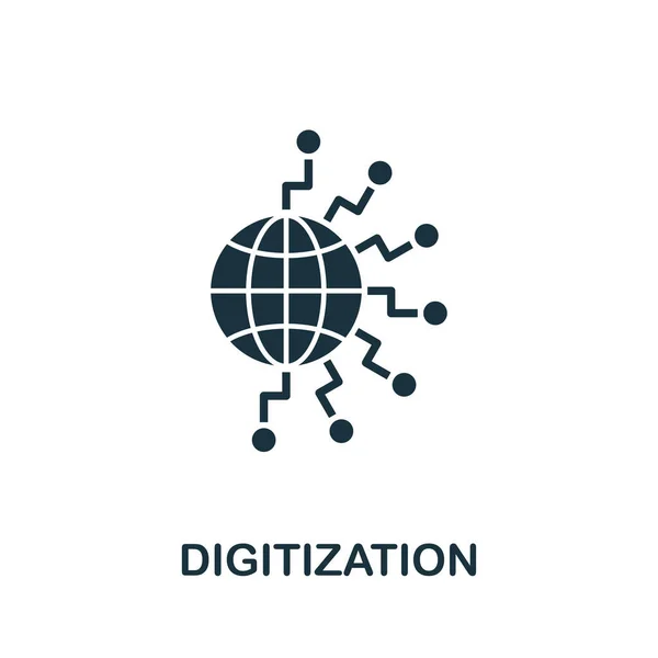Ikone Der Digitalisierung Einfaches Element Aus Der Sammlung Digitaler Störungen — Stockvektor