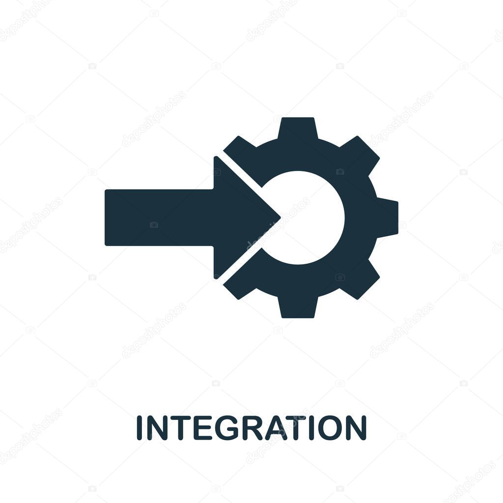 Integration icon. Simple element from digital disruption collection. Filled Integration icon for templates, infographics and more.
