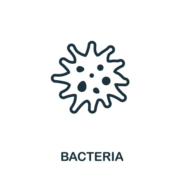 Ikon Bakteri Unsur Garis Sederhana Dari Koleksi Ikon Bioteknologi Garis - Stok Vektor