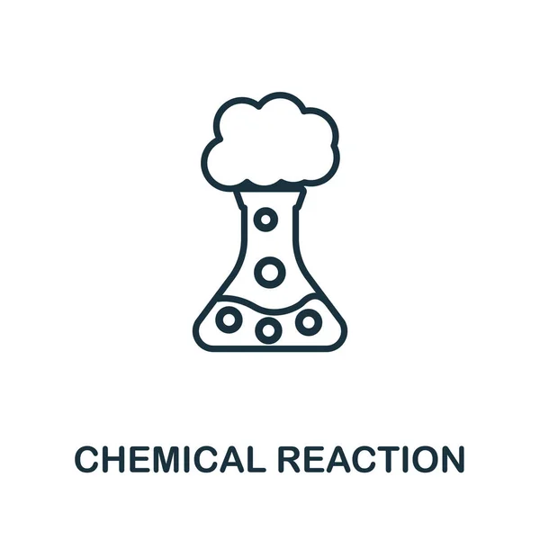 Kemisk Reaktionsikon Enkel Linje Element Från Bioteknik Ikoner Insamling Disposition — Stock vektor