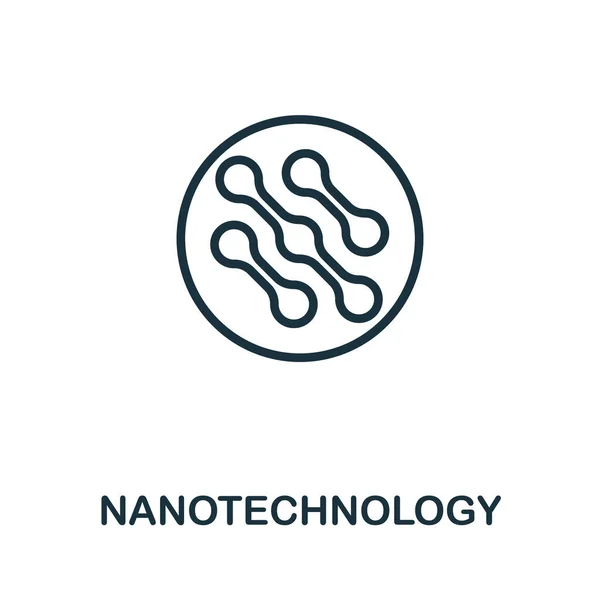Nanotechnology Icon Simple Line Element Biotechnology Icons Collection Outline Nanotechnology — Stock Vector