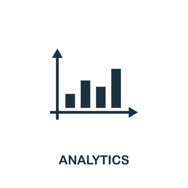 Analitik simge. Denetim koleksiyonundan basit bir öge. Şablonlar, bilgi grafikleri ve daha fazlası için doldurulmuş Analitik simgesi.