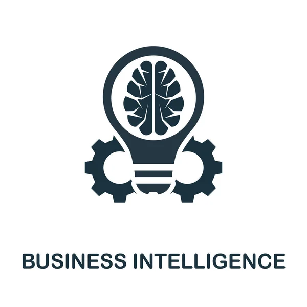 Icône Business Intelligence Élément Simple Collecte Renseignements Commerciaux Icône Business — Image vectorielle