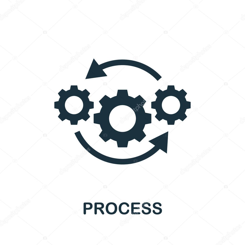 Process icon. Simple element from audit collection. Filled Process icon for templates, infographics and more.