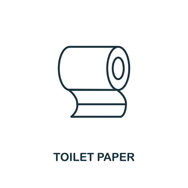 Toilettenpapier-Symbol. Linienstilelement aus der Hygiene-Kollektion. Dünnes Toilettenpapier-Symbol für Webdesign und Infografiken — Stockvektor
