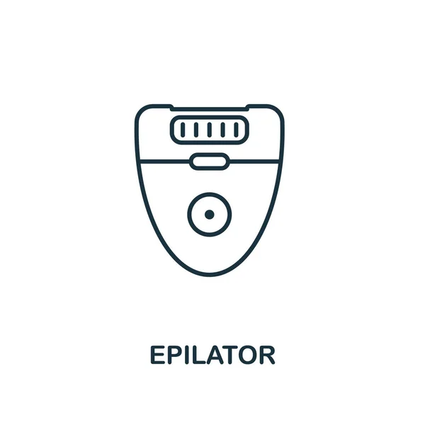 Icône épilateur. Élément de style ligne de la collection hygiène. Icône Epilator mince pour la conception web et infographie — Image vectorielle