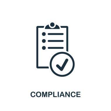 Compliance icon. Simple element from regulation collection. Filled Compliance icon for templates, infographics and more. clipart