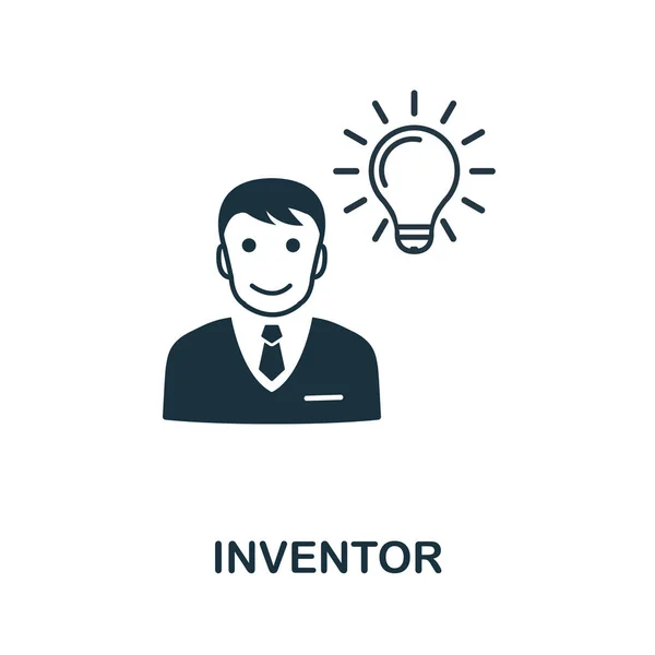 Inventor Icon Simple Element Intellectual Property Collection Filled Inventor Icon — Stock Vector