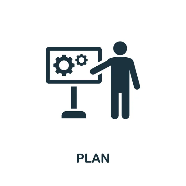 Plan Symbol Einfaches Element Aus Der Beratungssammlung Gefülltes Plan Symbol — Stockvektor