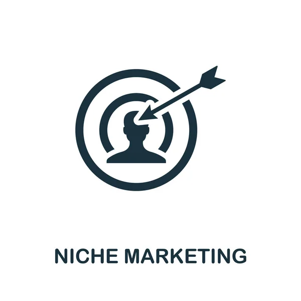 Niche Marketing Icon Simple Element Affiliate Marketing Collection Filled Niche — Stock Vector