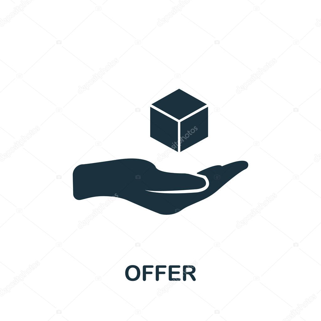 Offer icon. Simple element from affiliate marketing collection. Filled Offer icon for templates, infographics and more.