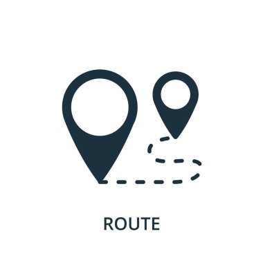 Yönlendirme simgesi. Navigasyon koleksiyonundan basit bir öge. Şablonlar, bilgi grafikleri ve daha fazlası için doldurulmuş Route simgesi.