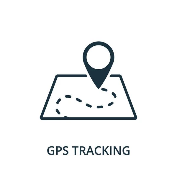 Gps Tracking Icon Простой Элемент Коллекции Заполненные Gps Трекеры Инфографика — стоковый вектор