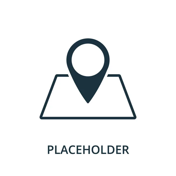 Ícone Suporte Placa Elemento Simples Coleção Navegação Ícone Placeholder Preenchido — Vetor de Stock