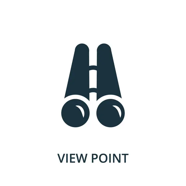 Nézőpont Ikon Egyszerű Elem Navigációs Gyűjteményből Kitöltött View Point Ikon — Stock Vector