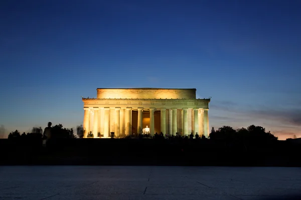 Monumento Memorial Lincoln em Sunset, Washington DC — Fotografia de Stock