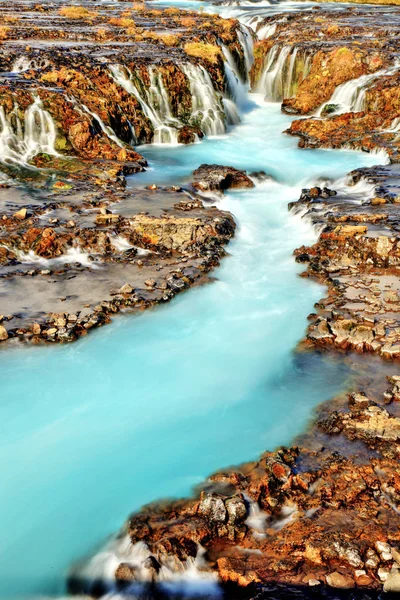 Bruarfoss vattenfall på Island — Stockfoto