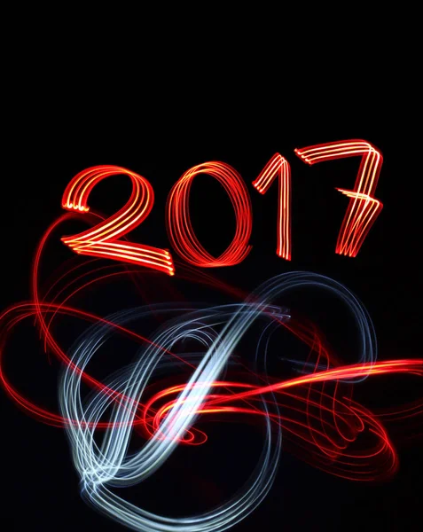 New Year's Eve 2017 with Abstract Lights — Stock Photo, Image