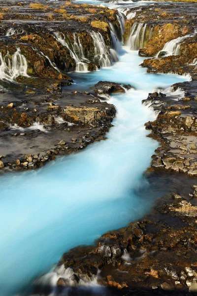 Bruarfoss vodopád Islandu — Stock fotografie