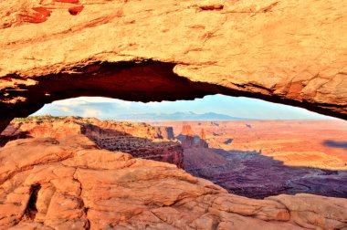 Gün batımında, Canyonlands Milli Parkı, Utah Mesa Arch