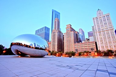 Gate - Sunrise, Chicago Millenium Park fasulye bulut