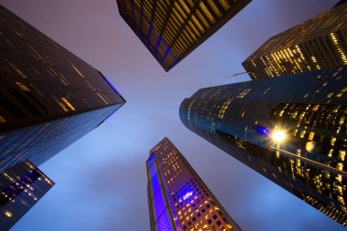 Houston gökdelenler düşük açılı görünümü
