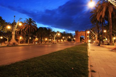 Arc de Triomphe in Parc de la Ciutadella at dusk, Barcelona clipart