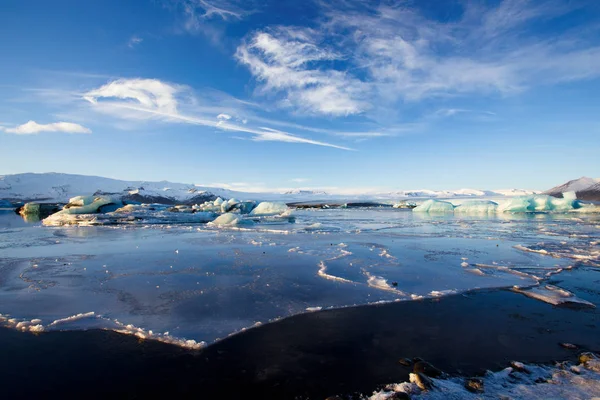 Lodowców w laguny Jokulsarlon Skaftafell Np, Islandia — Zdjęcie stockowe